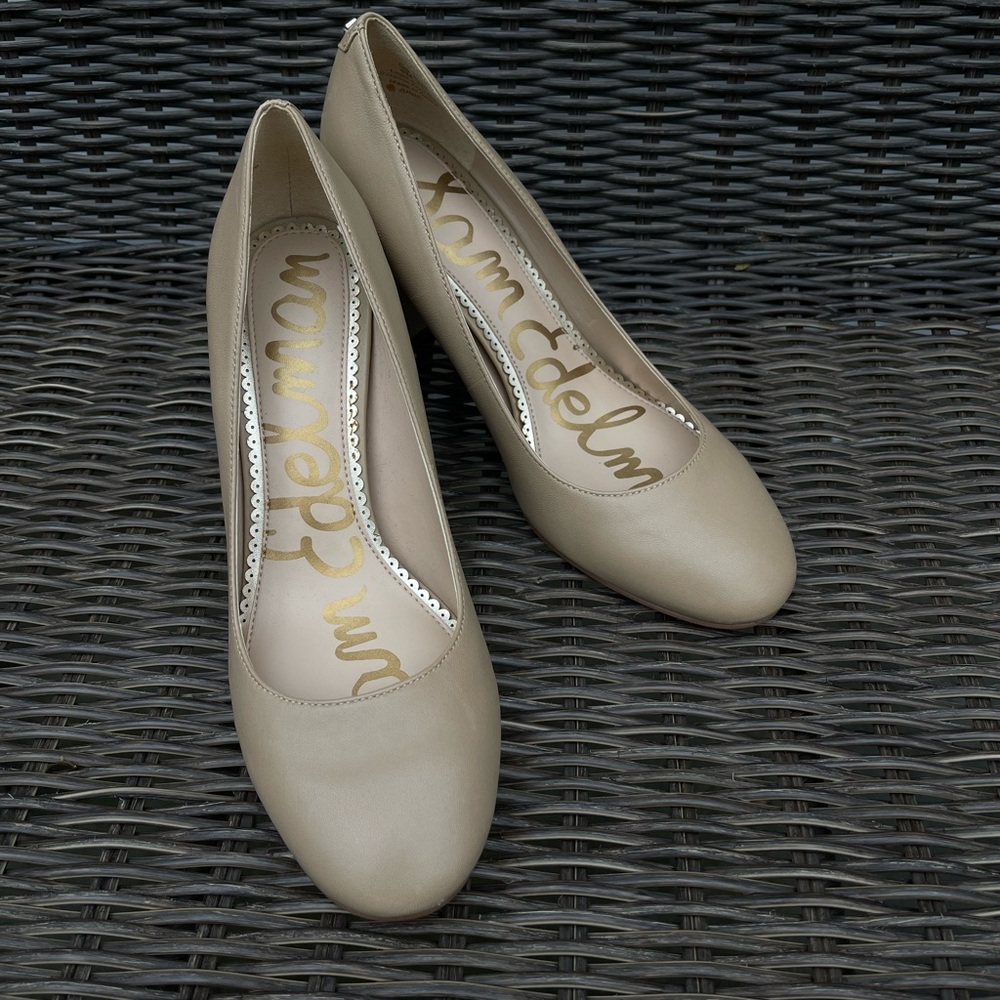 Sam Edelman Oatmeal Leather Junie Pump 6M